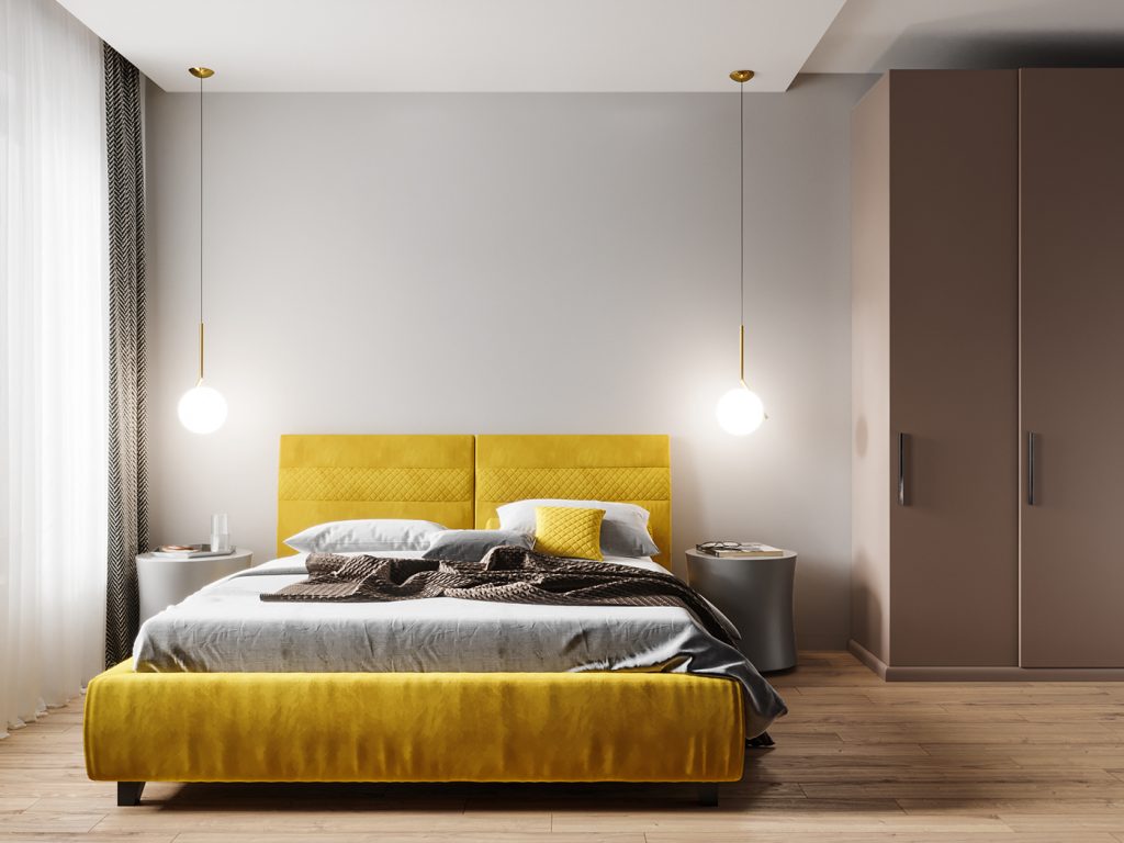 Sự hạn chế về màu sắc trong thiết kế phòng ngủ tối giản