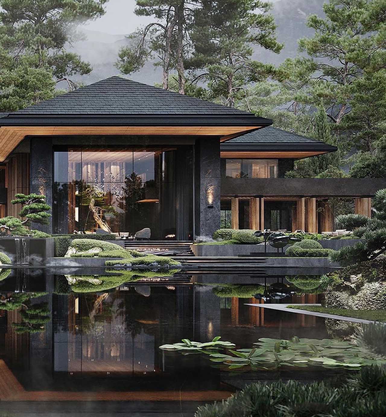 Biệt thự nhà vườn kiểu Nhật được thiết kế phong cách nghỉ dưỡng tiện nghi hiện đại