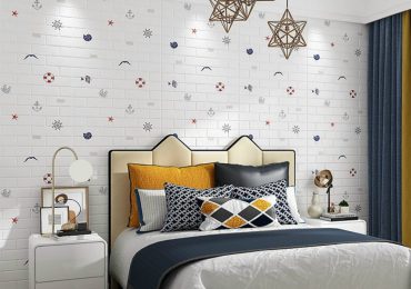 cách phối màu xốp dán tường phòng ngủ