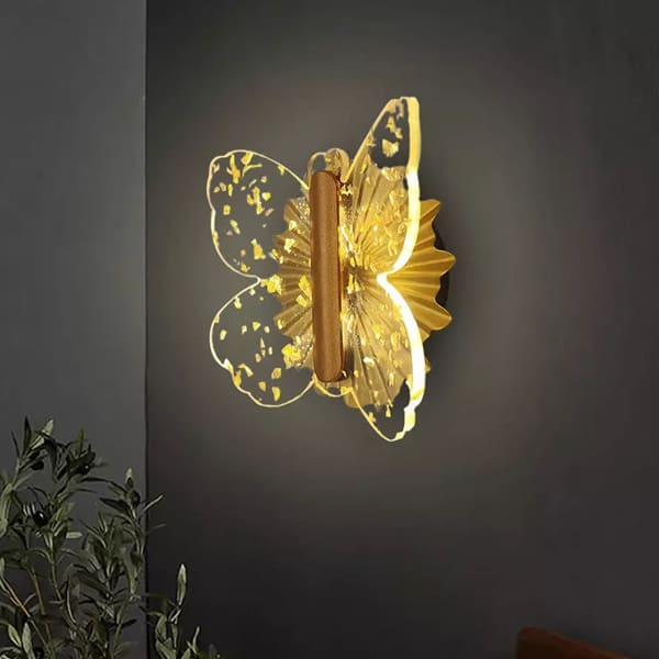 Thiết kế đèn ngủ treo tường hình bướm sinh động
