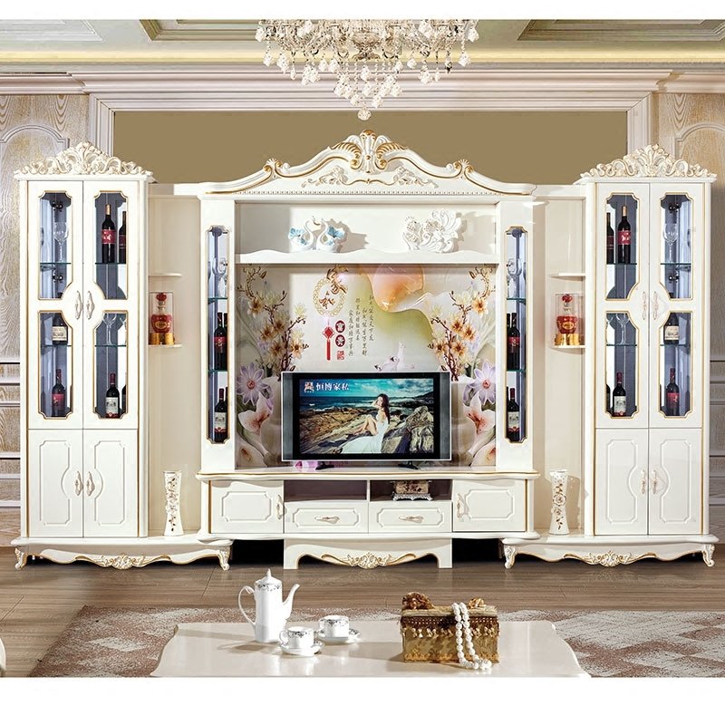 TV shelf with wine cabinet
