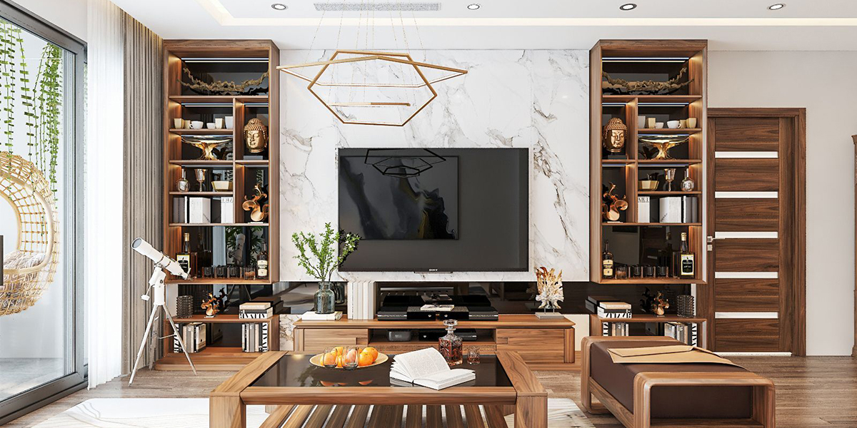 TV shelf with wine cabinet