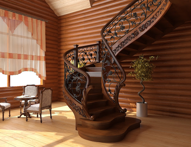 Mẫu trụ cầu thang gỗ đẹp thích hợp cho không gian có diện tích hạn chế