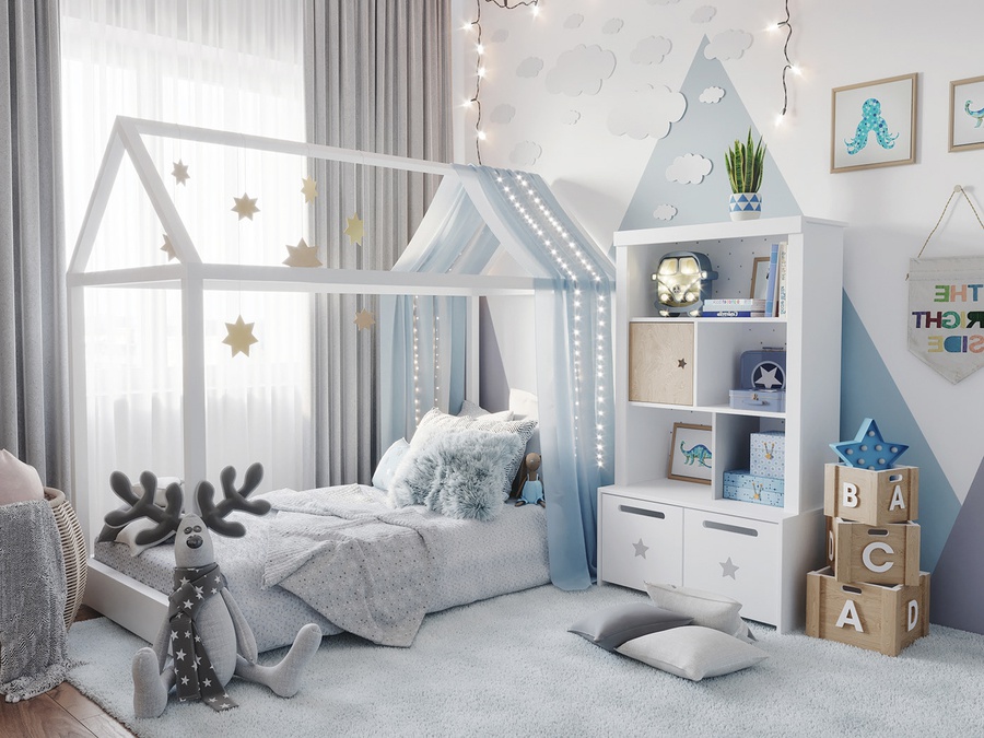 blue bedroom for girls