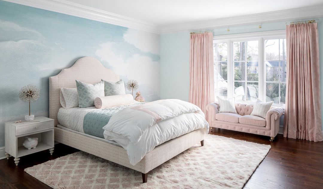 Mẫu phòng ngủ hiện đại màu xanh dương cho con gái từ 10 - 15 tuổi 