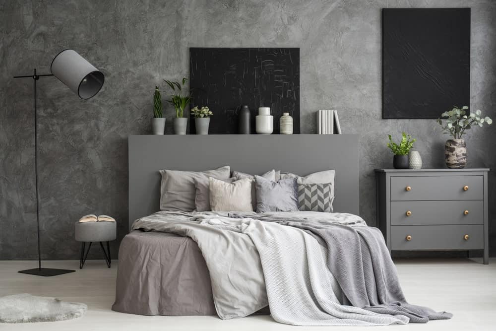 gray bedroom