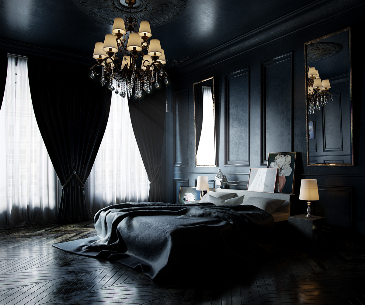 Nguyên tắc màu sơn phòng ngủ tone đen phá cách cho không gian nghỉ ngơi