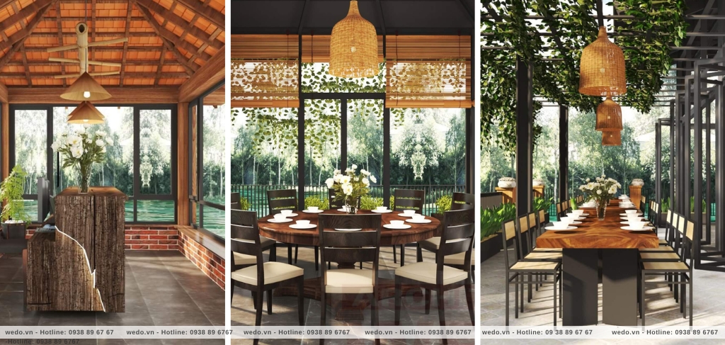 thiết kế nhà hàng sinh thái