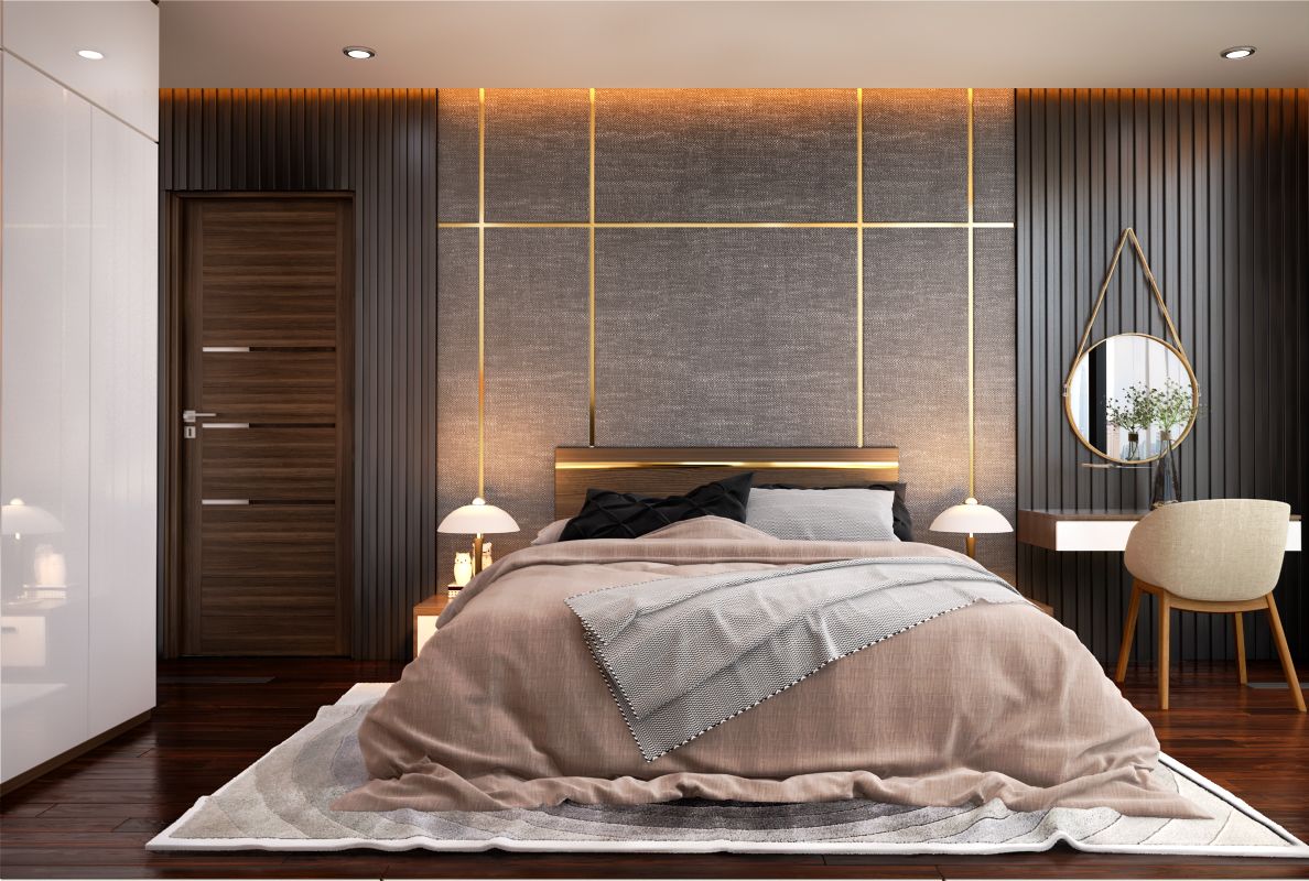 Decor phòng ngủ hình chữ nhật đẹp 