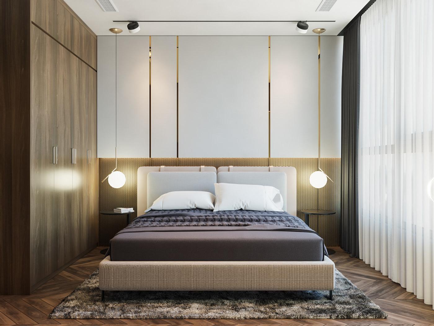 Ý tưởng sắp xếp phòng ngủ 15m2 phong cách hiện đại 