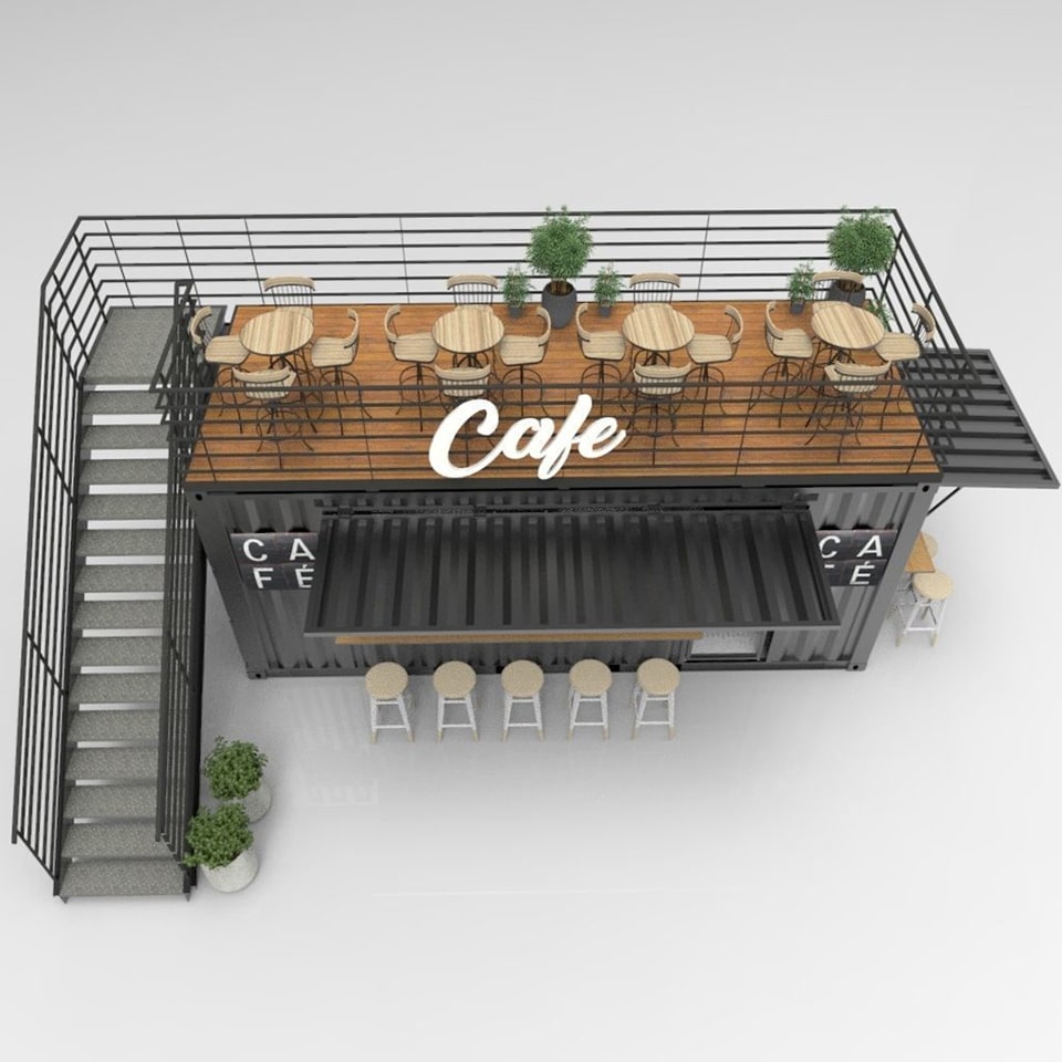 Bản vẽ dự án cải tạo nhà cũ thành quán cà phê cực "nghệ" 