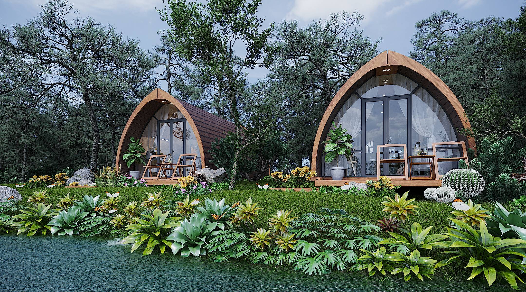 16 Mẫu thiết kế Bungalow đẹp độc lạ hút khách cho các Resort nghỉ dưỡng