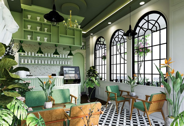 Thiết kế nội thất nhà hàng phong cách Tropical