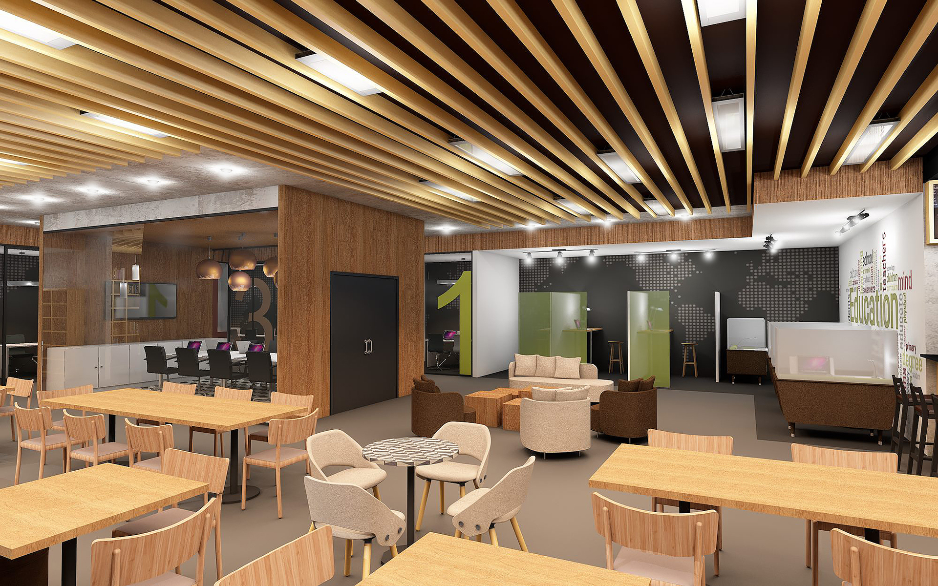 Thiết kế quán cà phê tích hợp không gian làm việc là gì? 