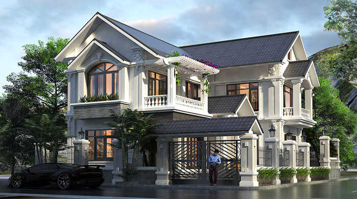 Bản vẽ xây nhà ba gian 2 chái mái ngói hiện đại 130m2 anh Hoan  Home  fashion Thiết kế Thiết kế nhà