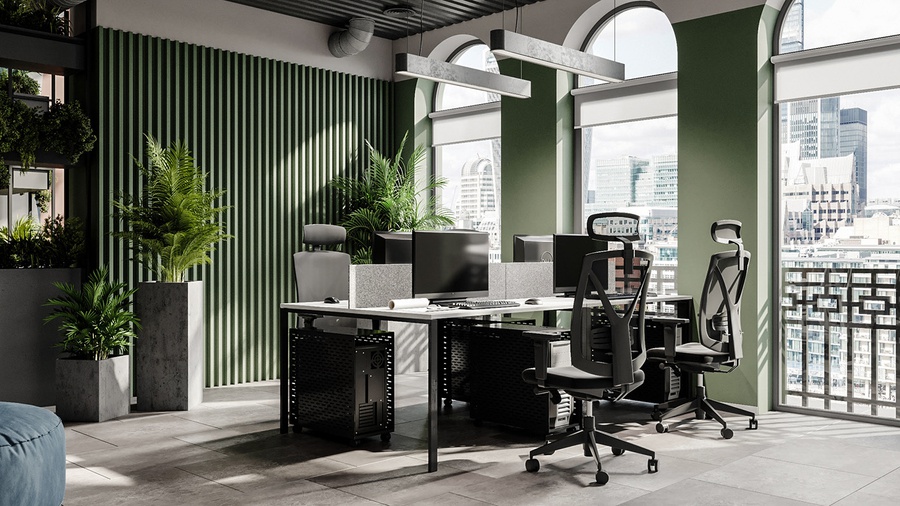Thiết kế nội thất văn phòng phong cách Eco theo hướng mở 