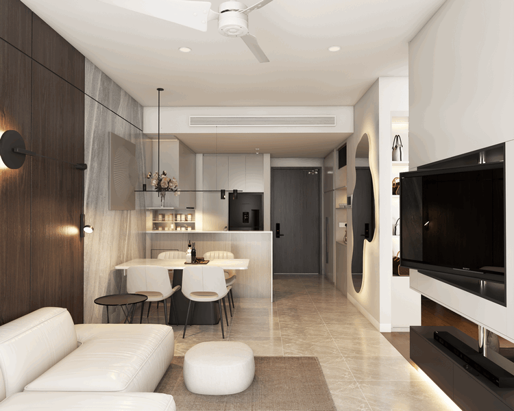 Thiết kế căn hộ Vinhomes Smart City hiện đại tươi sáng 