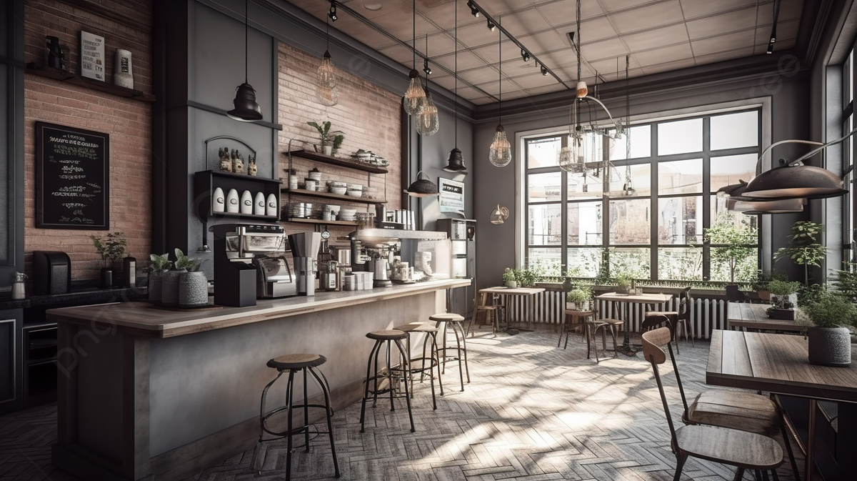 Thiết kế nội thất quán cafe, nhà hàng kiểu Industrial