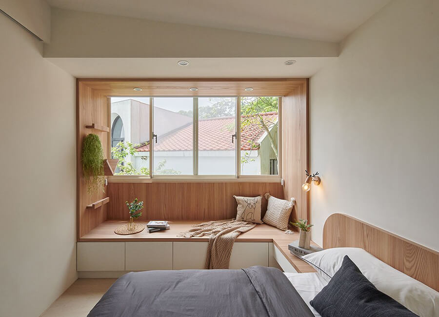 Phòng ngủ trong thiết kế nội thất nhà kiểu Nhật