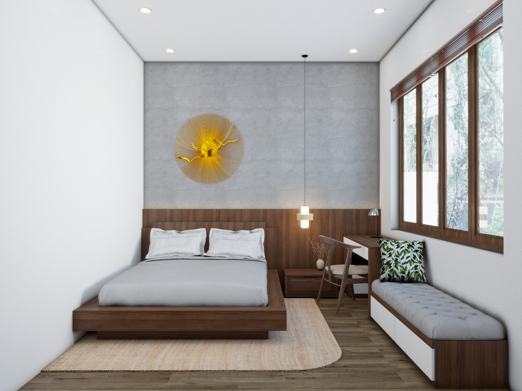 Thiết kế nội thất nhà cấp 4 mái Thái tinh giản ấm cúng 
