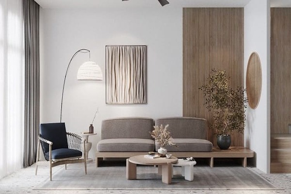 Mẫu thiết kế nội thất phòng khách hiện đại đơn giản