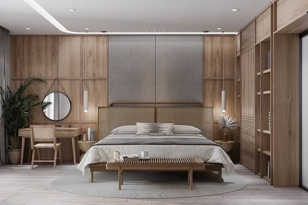 Mẫu nội thất phòng ngủ hiện đại có thiết kế đơn giản
