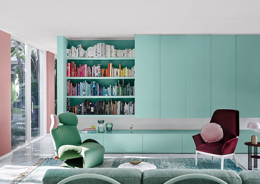 Các mẫu nhà sơn màu xanh đẹp nên chọn nội thất như thế nào?