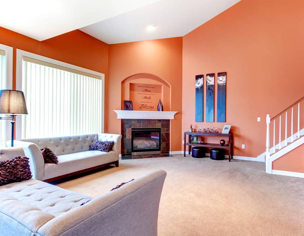 Lựa chọn màu cam phù hợp với mục đích sử dụng của từng căn phòng