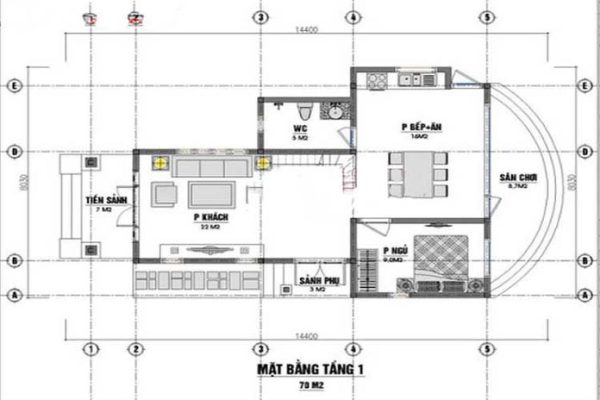 Cách tính m2 xây dựng cho nhà dạng tròn