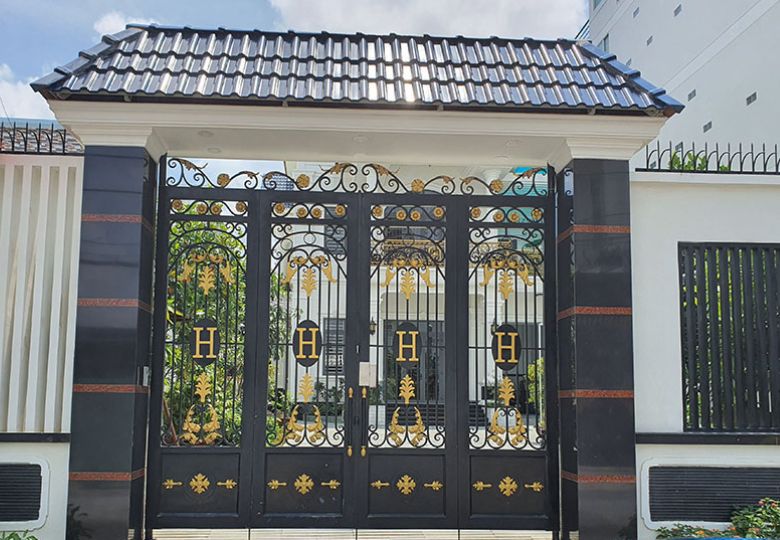 Mẫu mái cổng đẹp bằng tôn