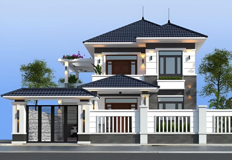 Mẫu mái cổng đẹp cho biệt thự