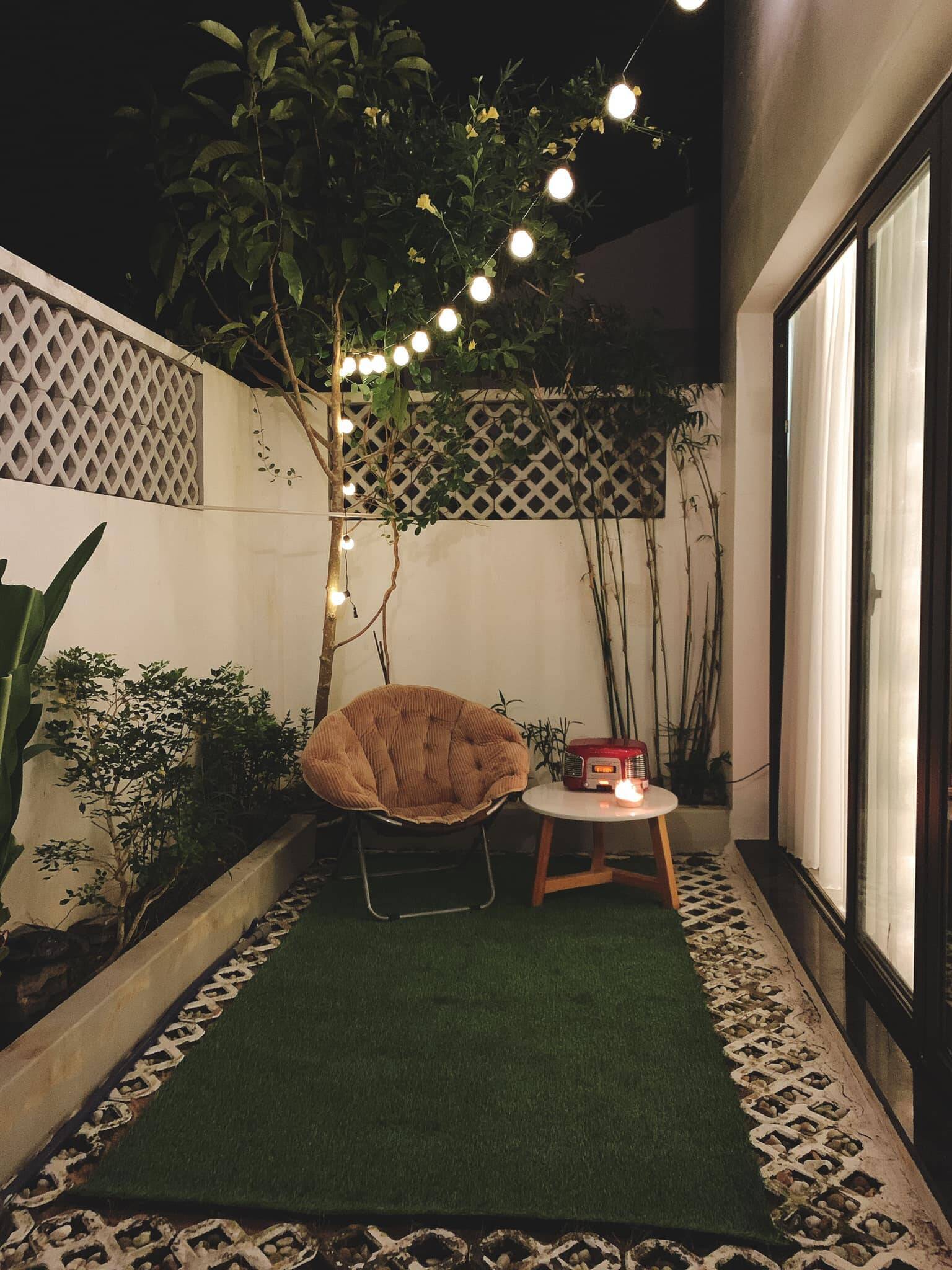 sân vườn trước nhà kết hợp tiểu cảnh