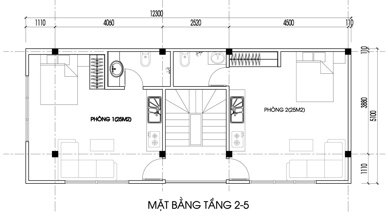 yếu tố cần thiết khi thiết kế mặt bằng nhà trọ cho thuê