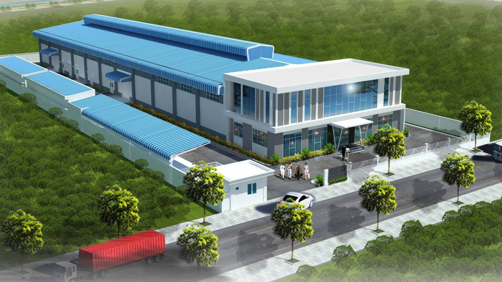 nhà công nghiệp kết hợp văn phòng