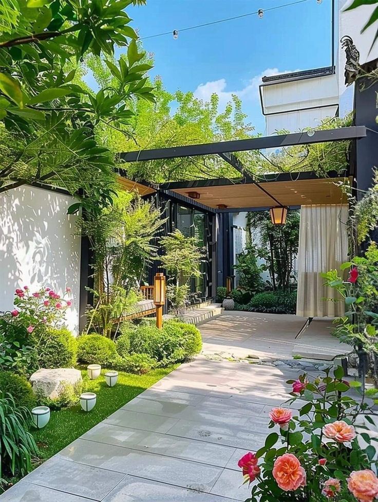 vị trí thiết kế sân vườn nhà ống