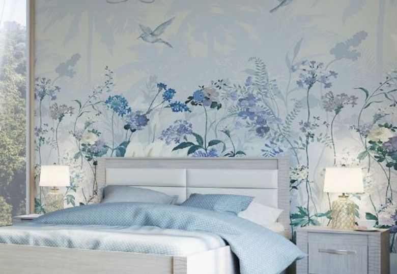giấy dán tường phòng ngủ vợ chồng
