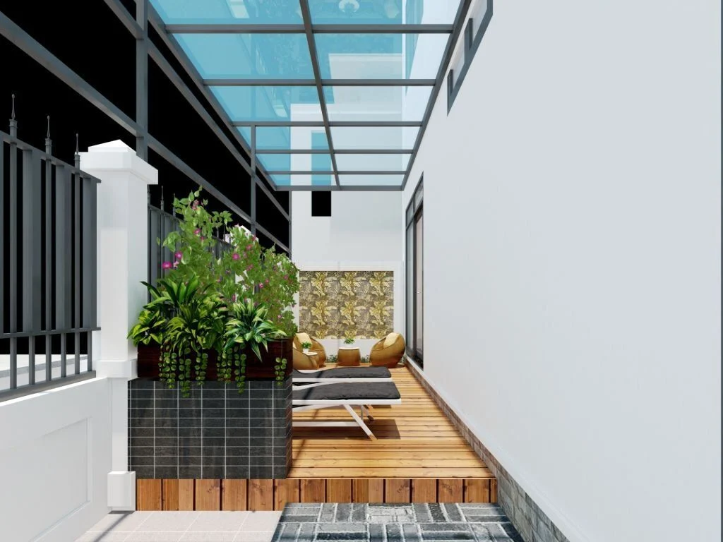 mẫu giếng trời trong nhà ống 3