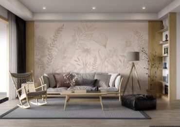 cách phối màu giấy dán tường phòng khách