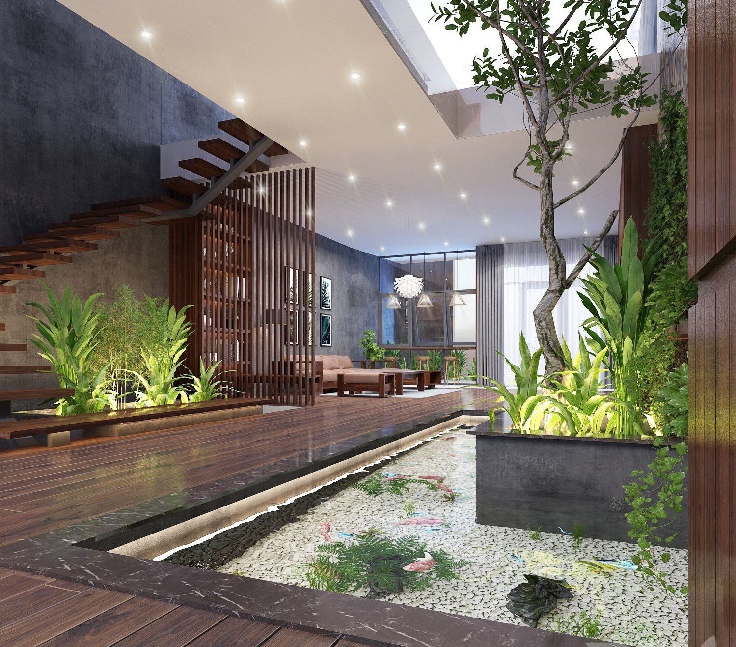 tiểu cảnh giếng trời đẹp
