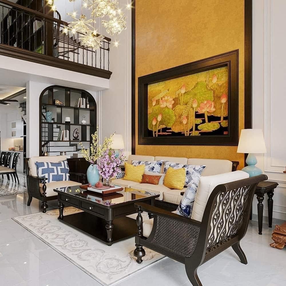 giấy dán tường indochine đẹp
