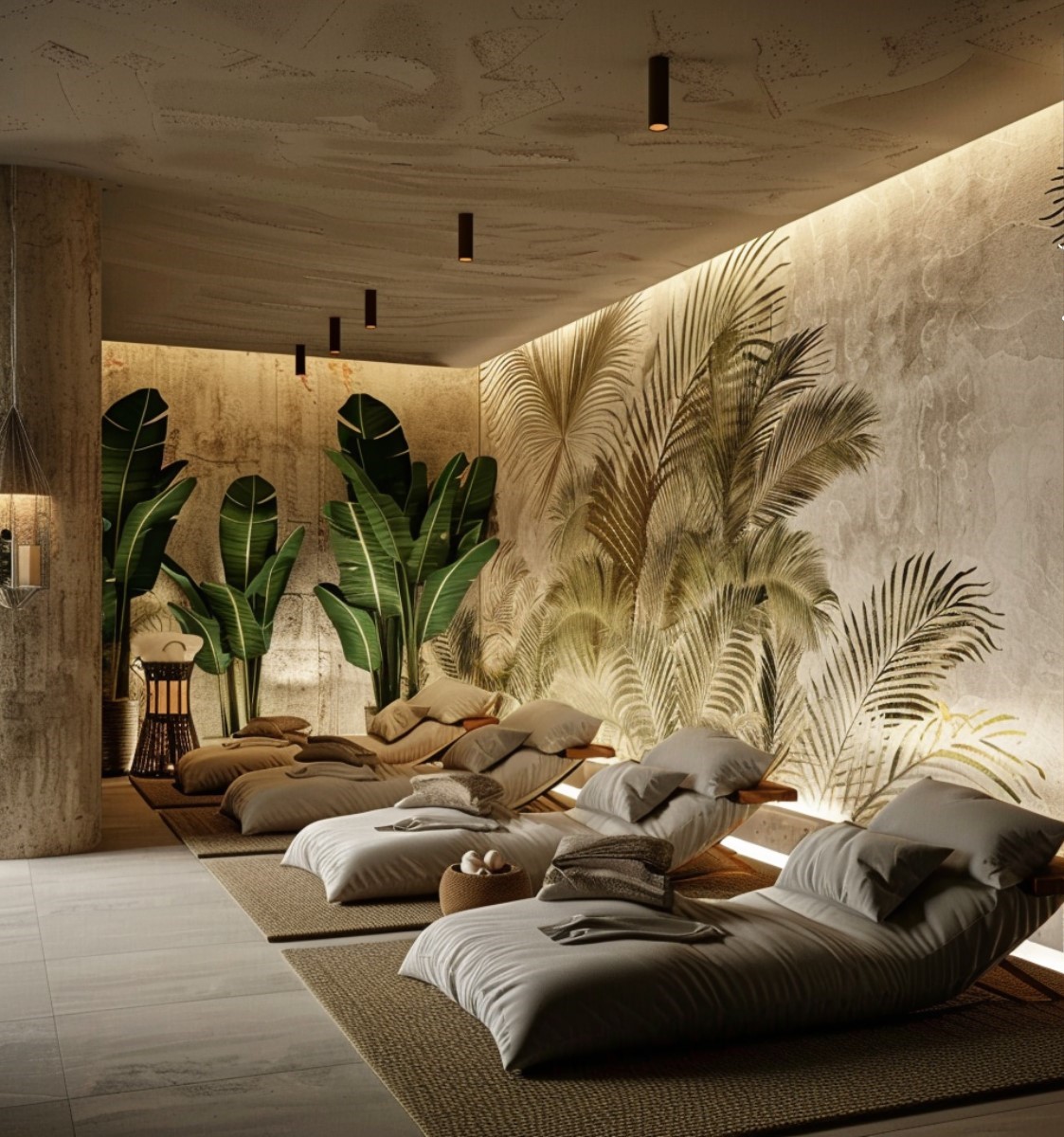 bst giấy dán tường phong cách tropical