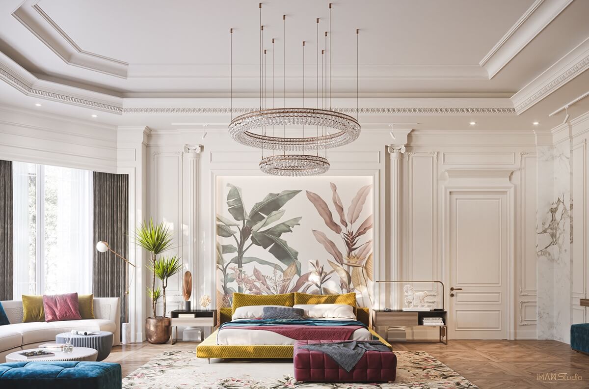 giấy dán tường phòng ngủ vợ chồng
