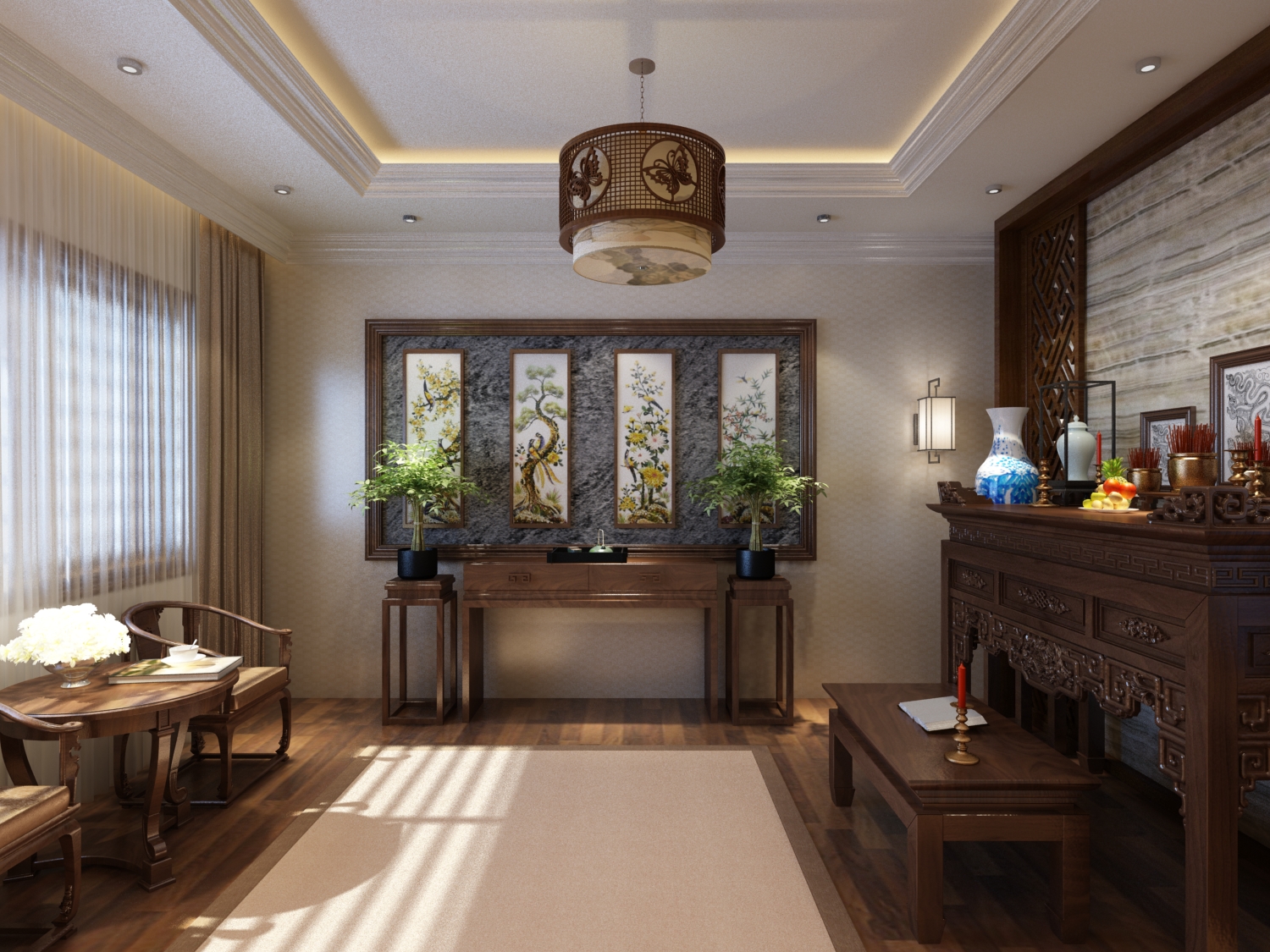 mẫu giấy dán tường phòng thờ