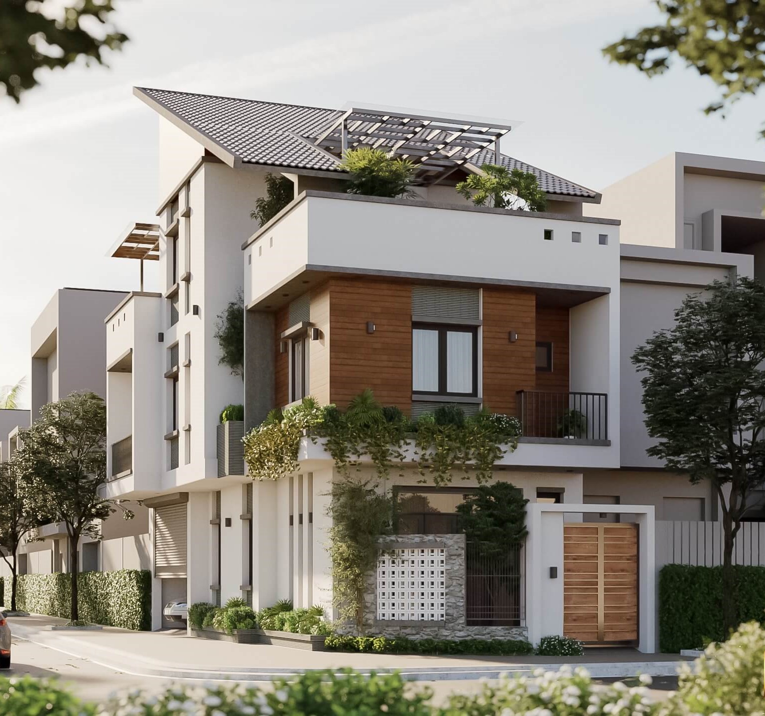  nhà 4x11m có giếng trời