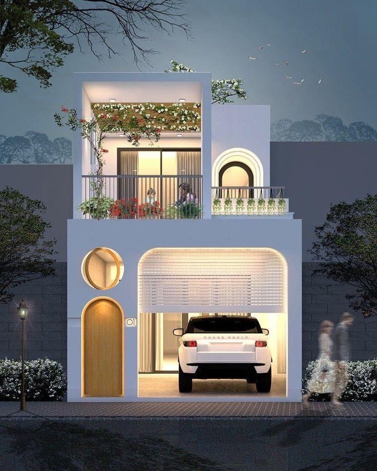 thiết kế nhà 4x11m có giếng trời cuối nhà