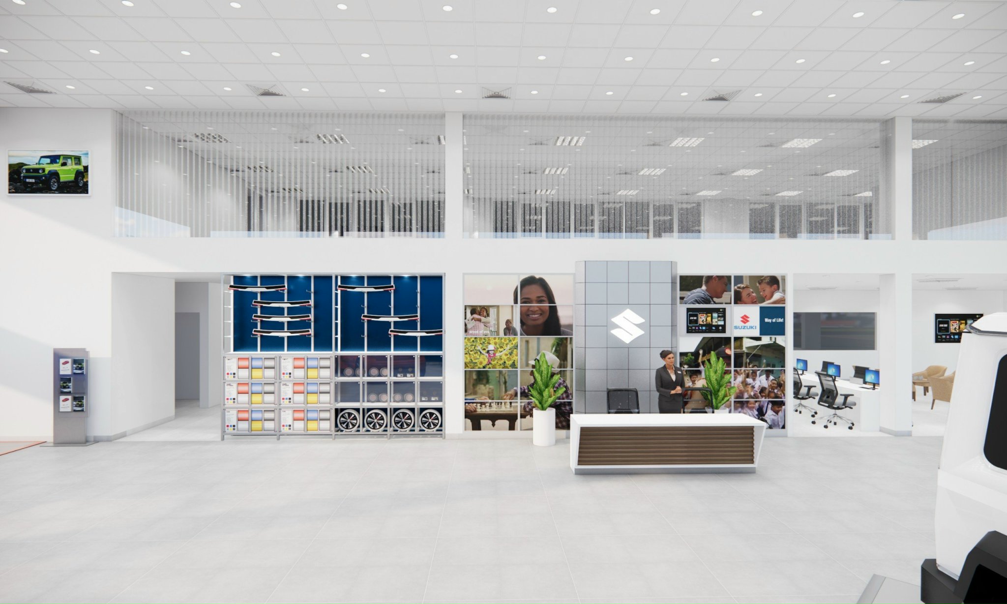 Thiết kế showroom ô tô Suzuki Minh Thanh