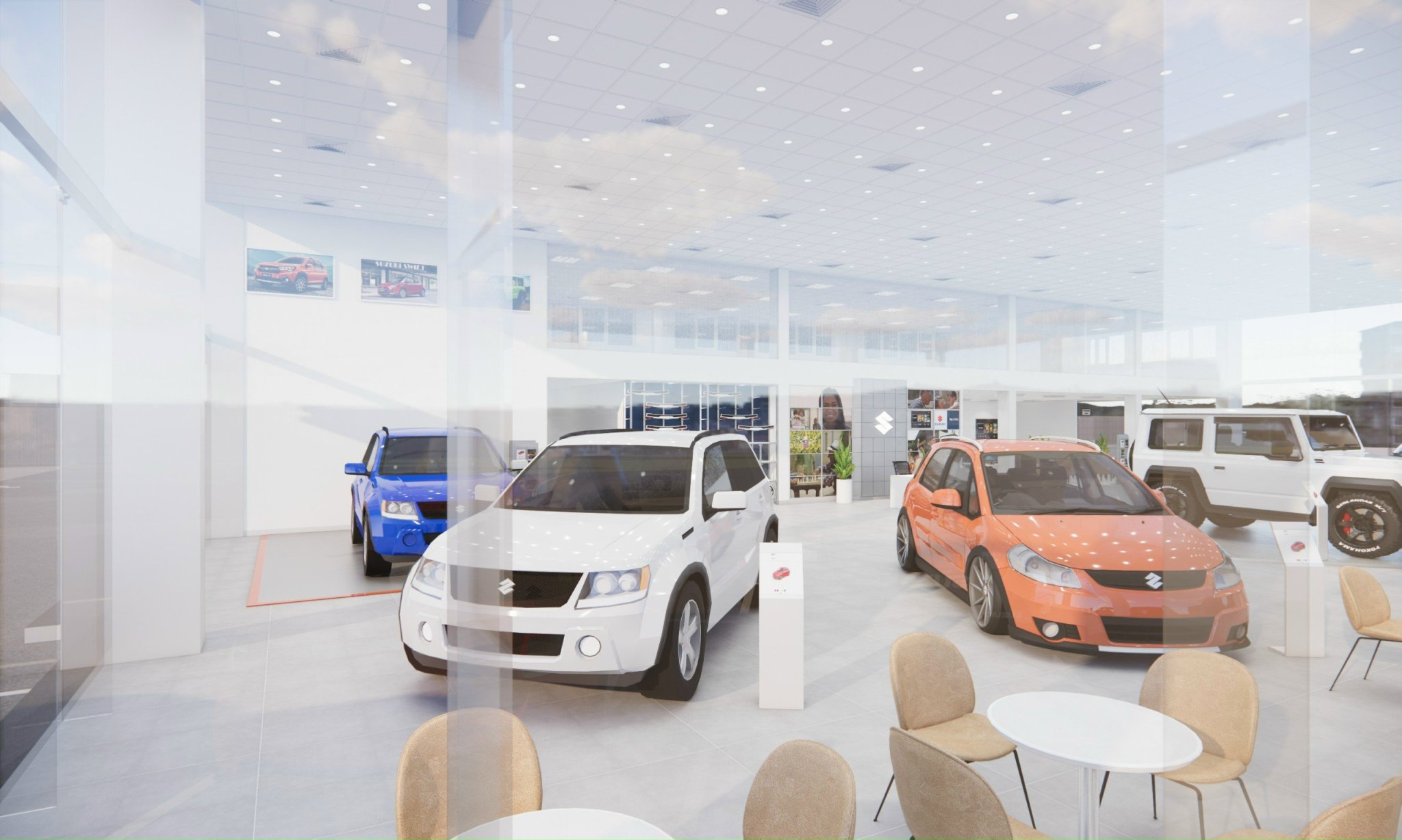 Thiết kế showroom ô tô Suzuki Minh Thanh