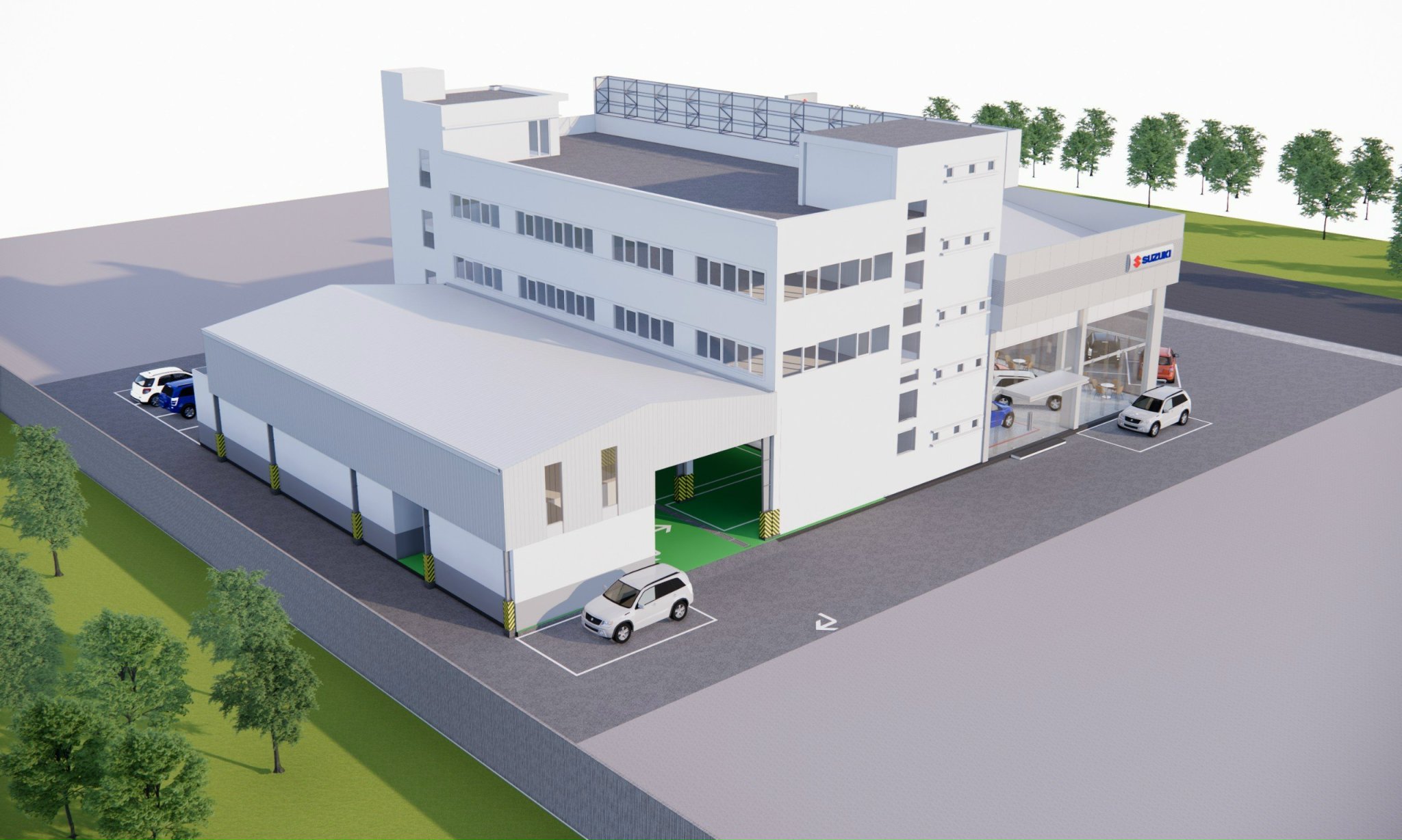 Thiết kế showroom ô tô Suzuki Minh Thanh