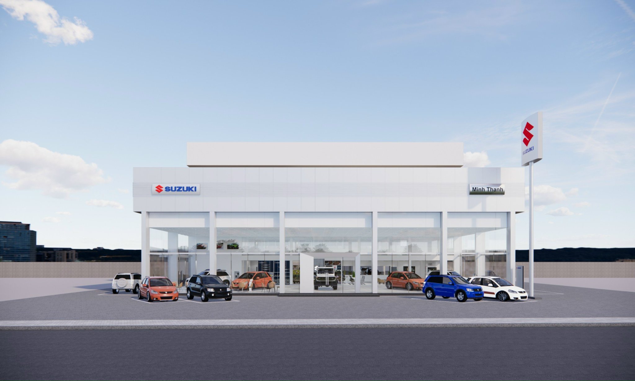 Thiết kế showroom ô tô Suzuki Minh Thanh