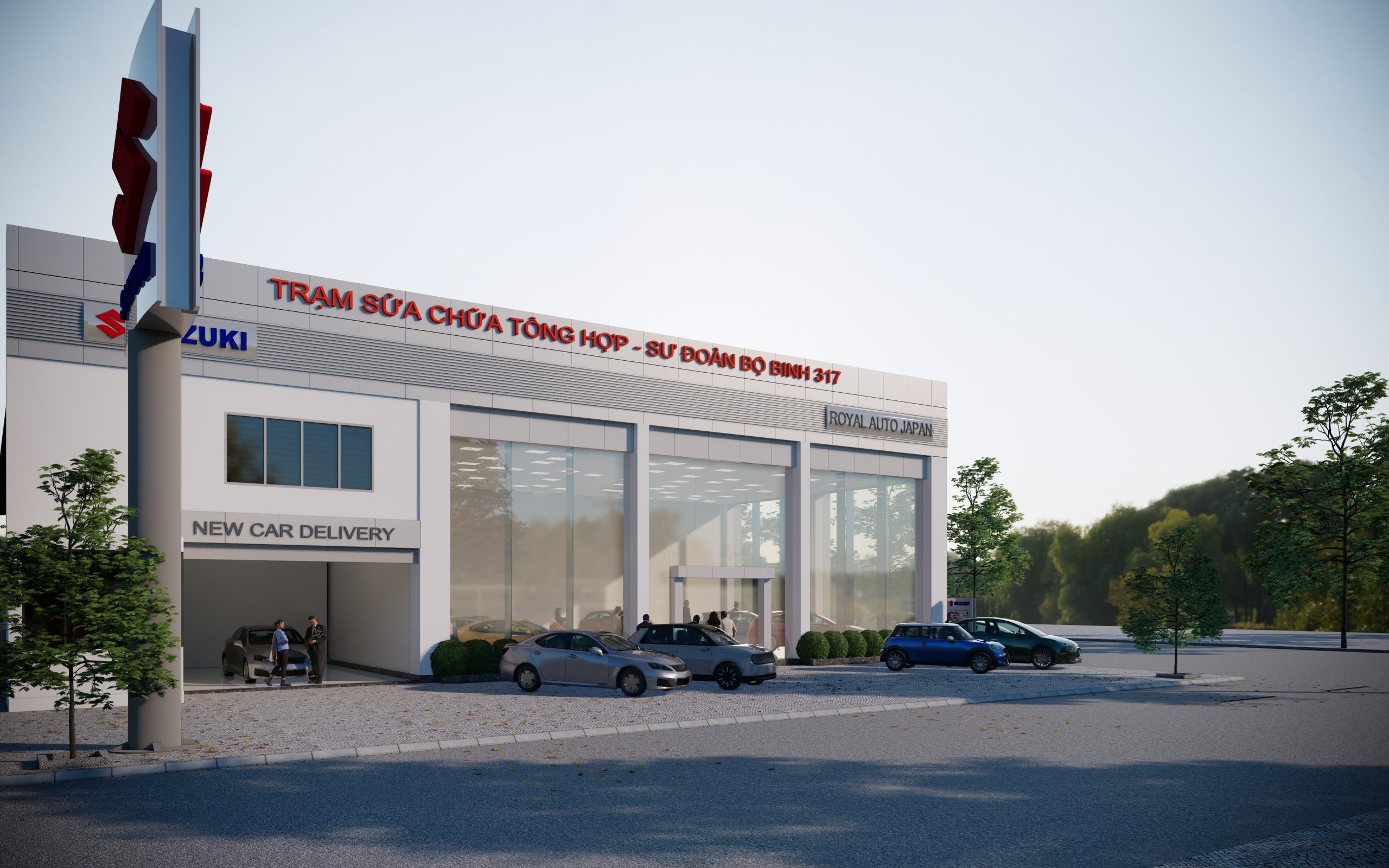 Thiết kế showroom ô tô Suzuki Royal